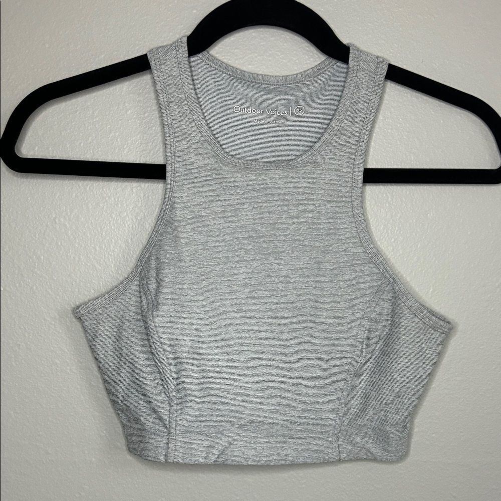 Outdoor Voices Light Gray Cropped Tank